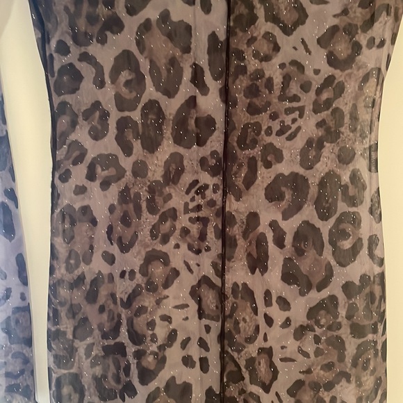 Akira brand sheer dress leopard print with sparkles size small - Picture 3 of 4